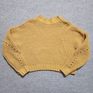 Hollister California‎ Women's Mustard Yellow Knit Pullover Sweater - M